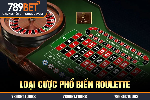 Loại cược phổ biến roulette